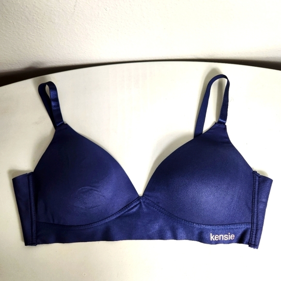 Kensie Womens Navy Blue Soft Cup Wireless T-Shirt Bra-Size 36DD - Picture 1 of 6